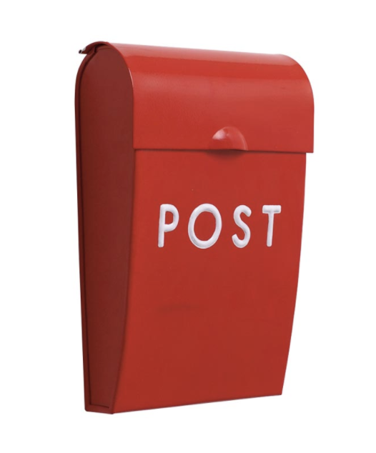Postkasse mini rød/hvit - Keiserens nye trær